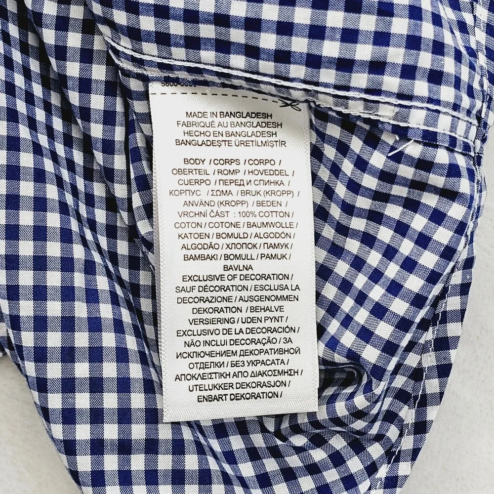 Polo Ralph Lauren Button Down Boys XL 18-20 Blue Gingham Check Preppy Ivy NEW‎
